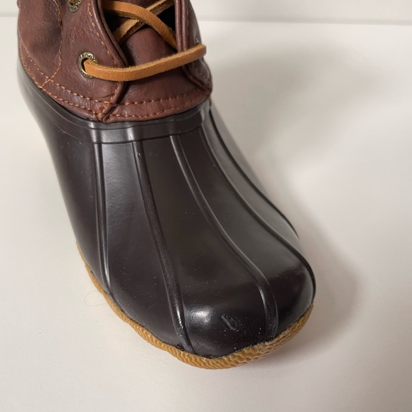 Sperry Topsider Kid’s Unisex Saltwater Water-resistant Rain Boot - Brown - Picture 9 of 16